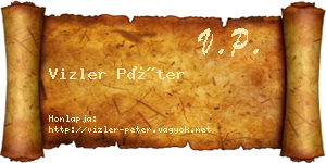 Vizler Péter névjegykártya